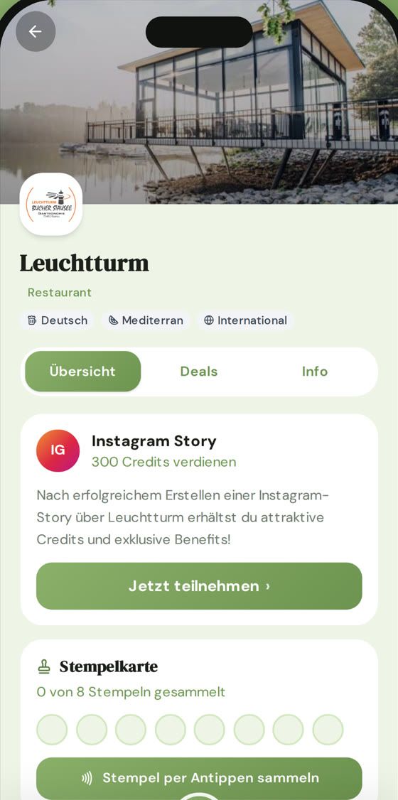Restaurantprofil in der pistazz.io App